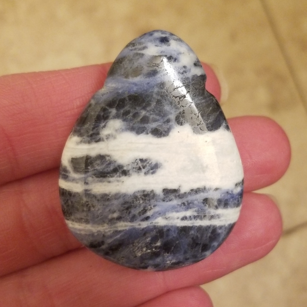 Sodalite Pendent Finished Royal Blue Gemstone